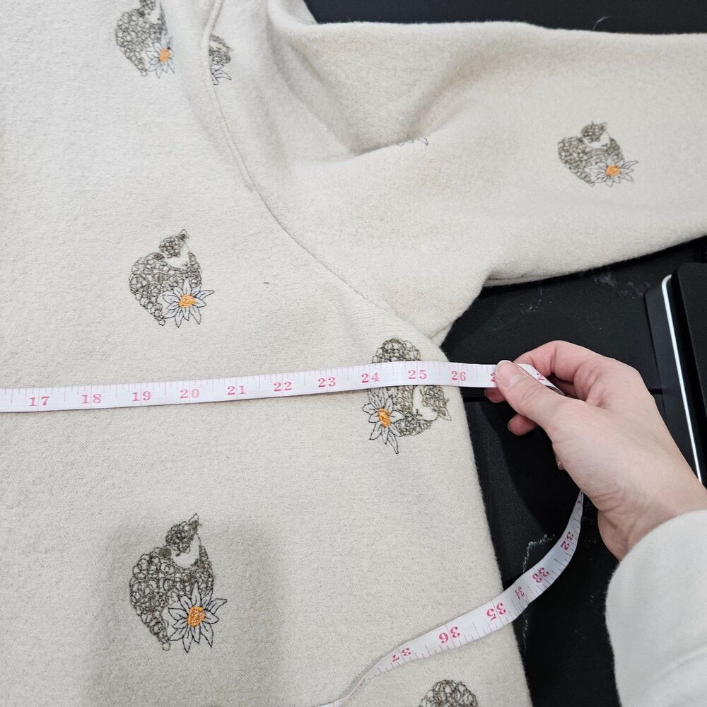 Vintage Geiger Embroidered Boiled Wool Jacket 50 Gray Quiet Luxury Made Austria - Picture 10 of 12